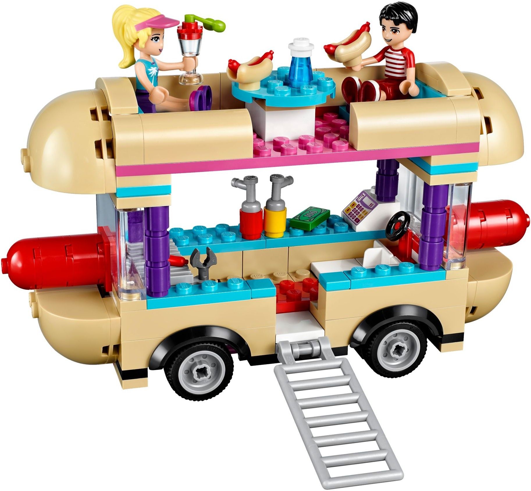 Lego Конструктор Friends "Парк развлечений: фургон с хот-догами" 243 детали