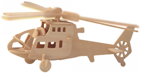 Мир деревянной игрушки Сборная модель "Боевой вертолет"