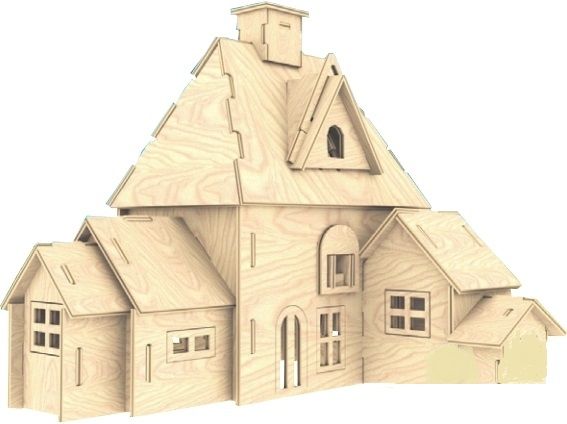 Мир деревянной игрушки Сборная модель "Дача"