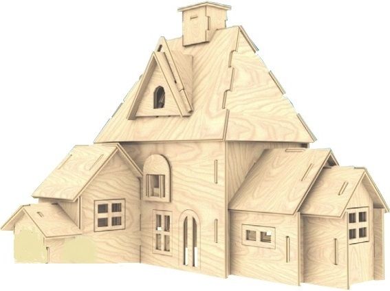 Мир деревянной игрушки Сборная модель "Дача"