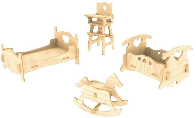 Мир деревянной игрушки Сборная модель "Детская спальня"