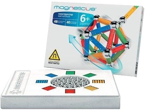Magneticus Магнитный конструктор четырех цветов 88 элементов