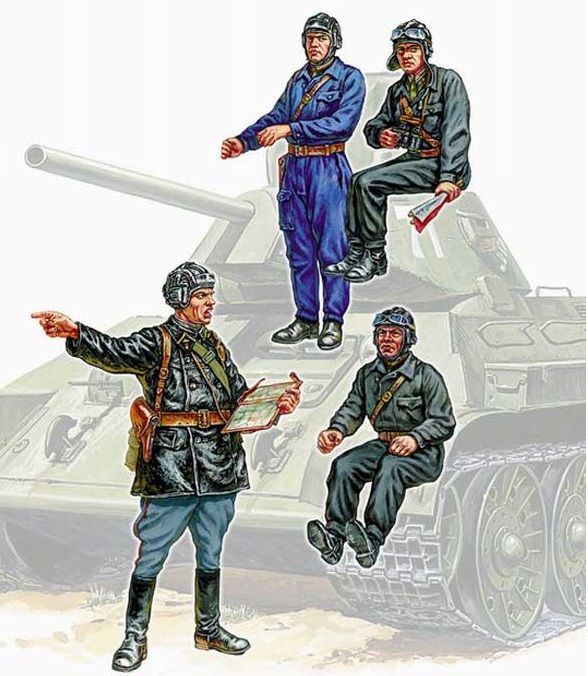 Звезда Сборная модель "Советские танкисты"