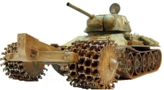 Звезда Сборная модель танка "Т-34/76 с минным тралом"