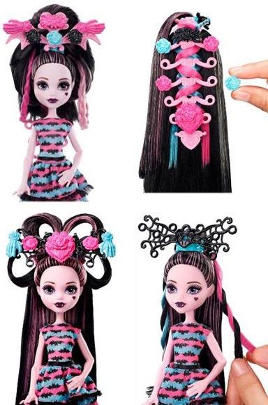 Mattel Кукла Monster High "Стильные прически Дракулауры"