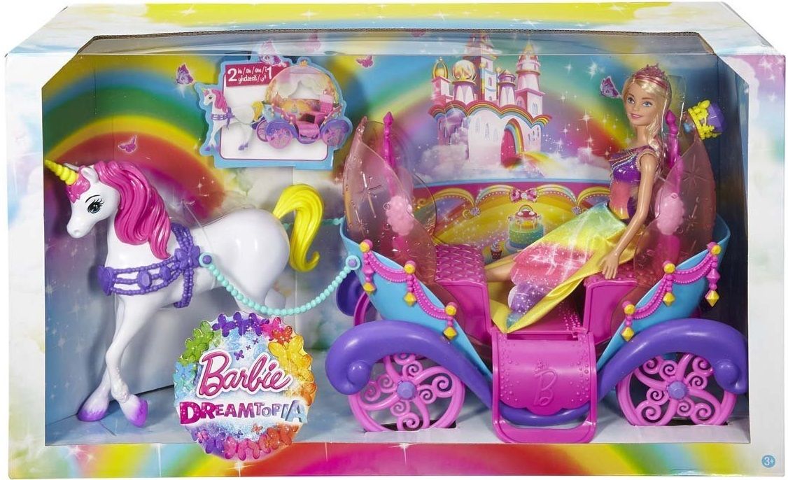Mattel Игровой набор с куклой Barbie "Радужная карета"
