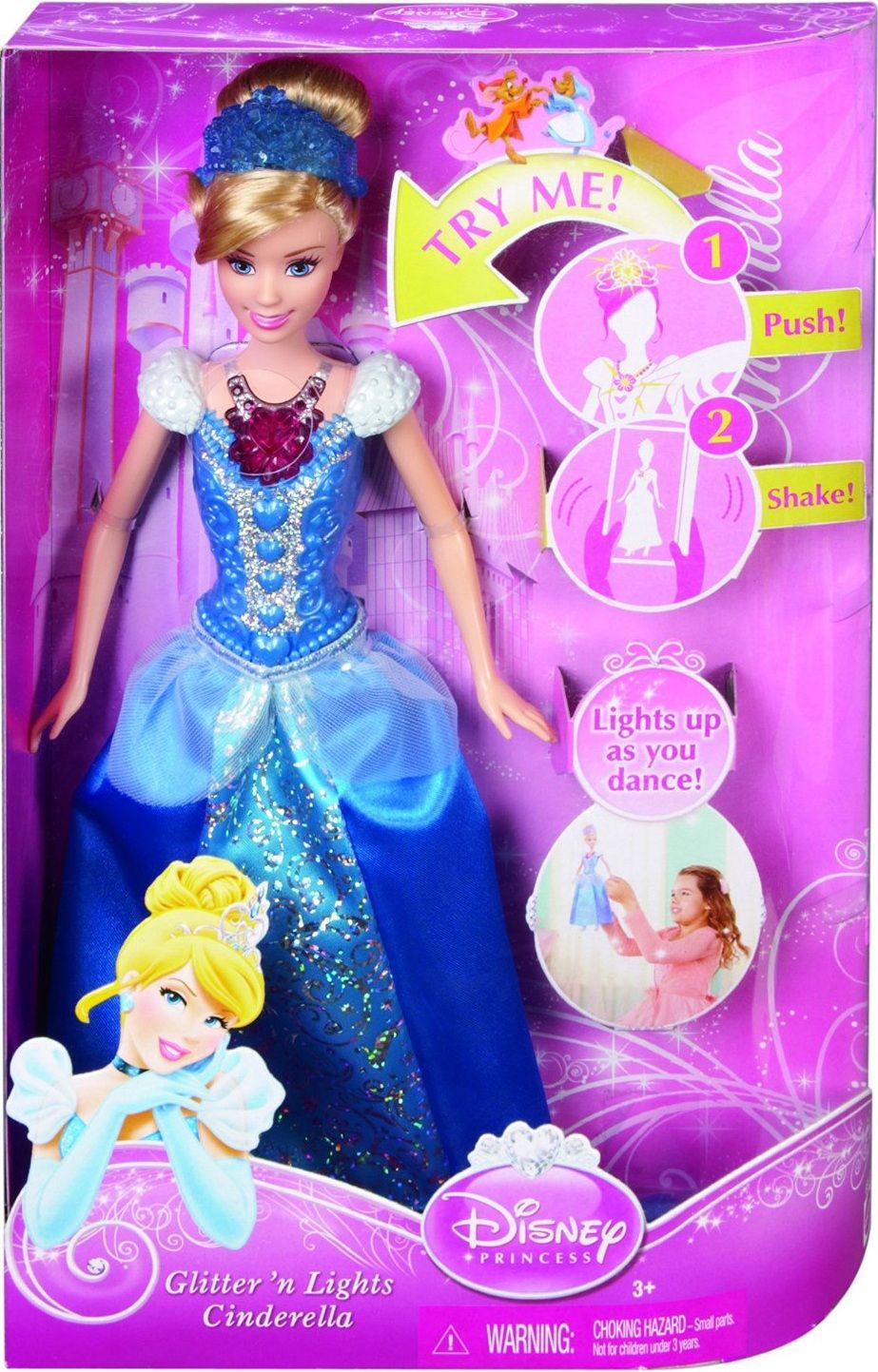 Mattel Кукла "Золушка. Принцесса Диснея" (Disney Princess Glitter’n’Lights Cinderella)