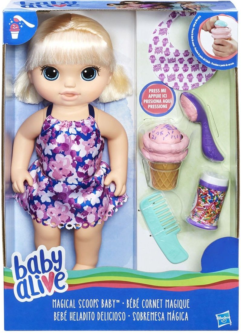 Hasbro Пупс Baby Alive "Малышка с мороженым" (Беби Элайв)