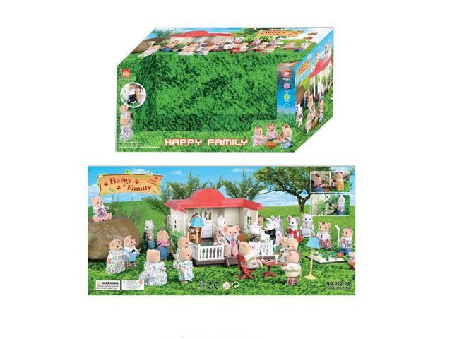 S+S Toys Игровой набор "Happy Family. Домик. Счастливая семейка животных"