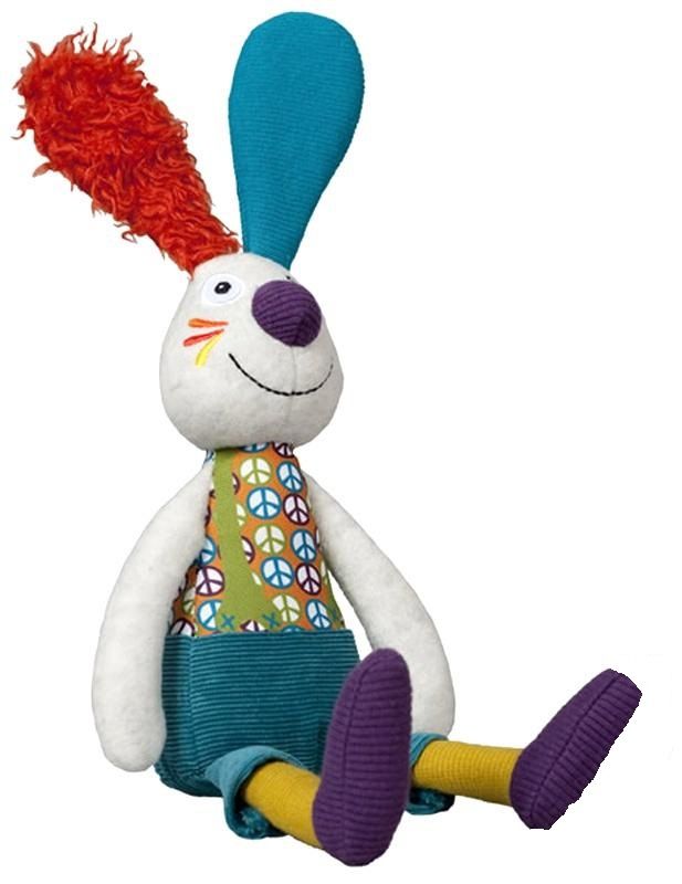 Ebulobo Мягкая игрушка "Кролик Джеф" с погремушкой внутри