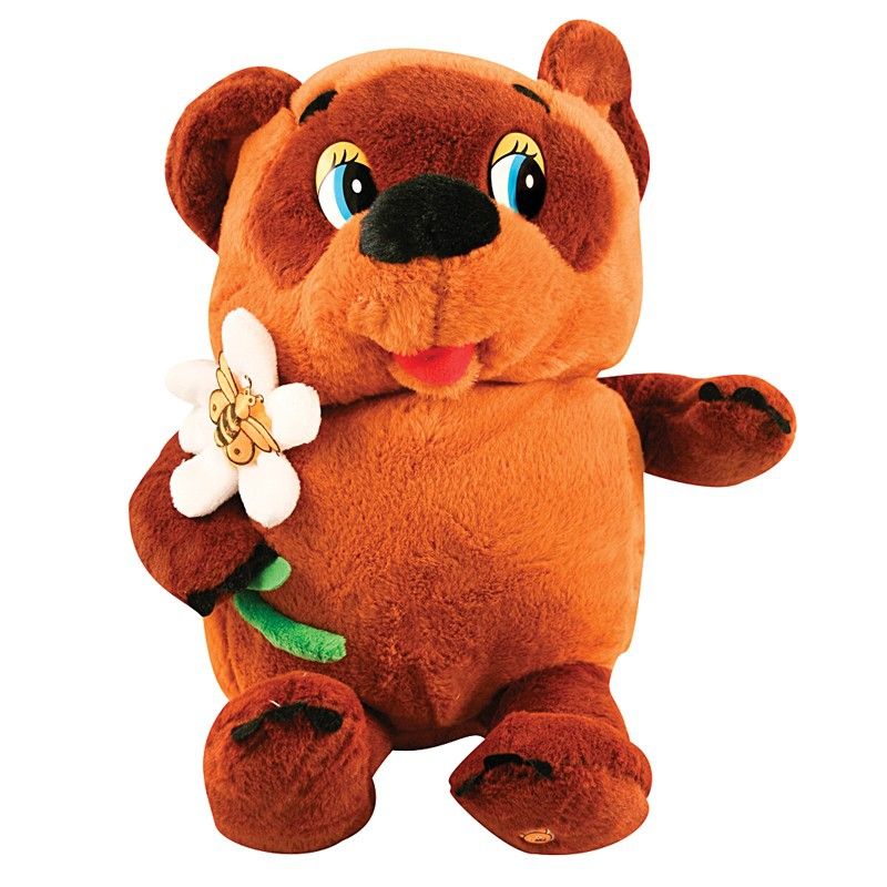 Мульти-Пульти Мягкая игрушка "Винни-Пух", с цветком 