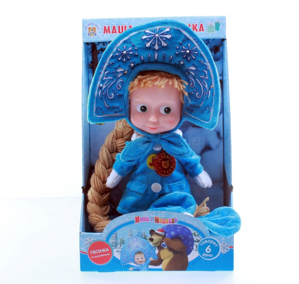 Мульти-Пульти Мягкая игрушка "Маша и медведь. Маша-снегурочка"
