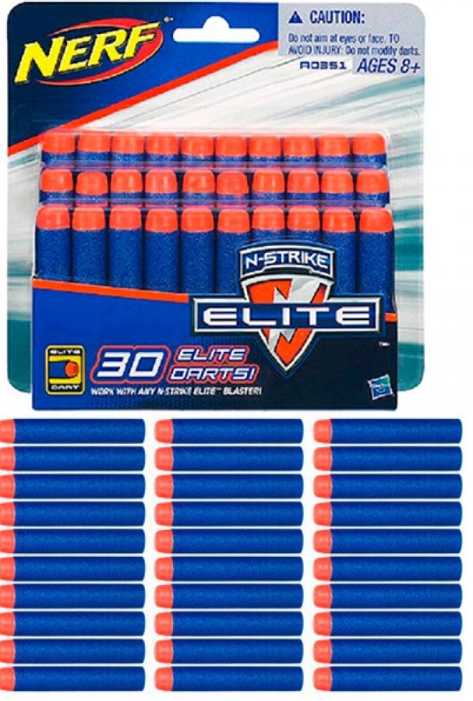Hasbro Комплект стрел Nerf "Элит", 30 шт.
