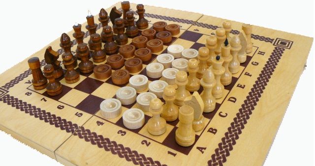Колорит Настольная игра 2 в 1 "Шахматы, шашки"