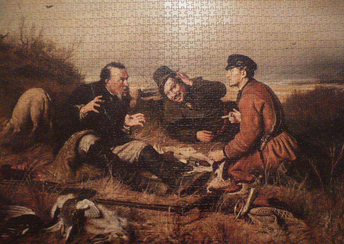 Step Puzzle Пазл "Охотники на привале", Русские музеи