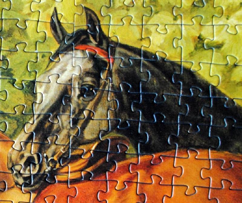 Step Puzzle Пазл "Лошади у крыльца", Русские музеи