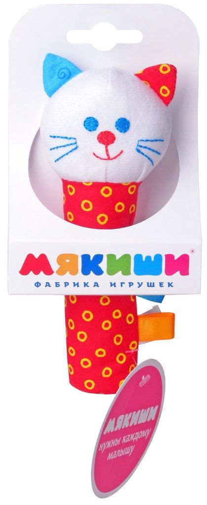 Мякиши Мягкая погремушка "Котик"