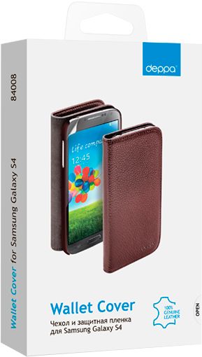 Deppa Чехол-книжка Wallet Cover для Samsung Galaxy S4 GT-i9500 и защитная пленка