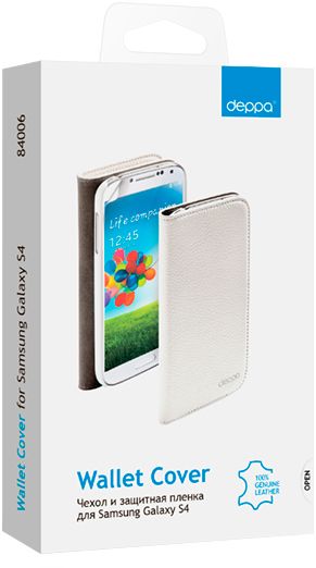 Deppa Чехол-книжка Wallet Cover для Samsung Galaxy S4 GT-i9500 и защитная пленка