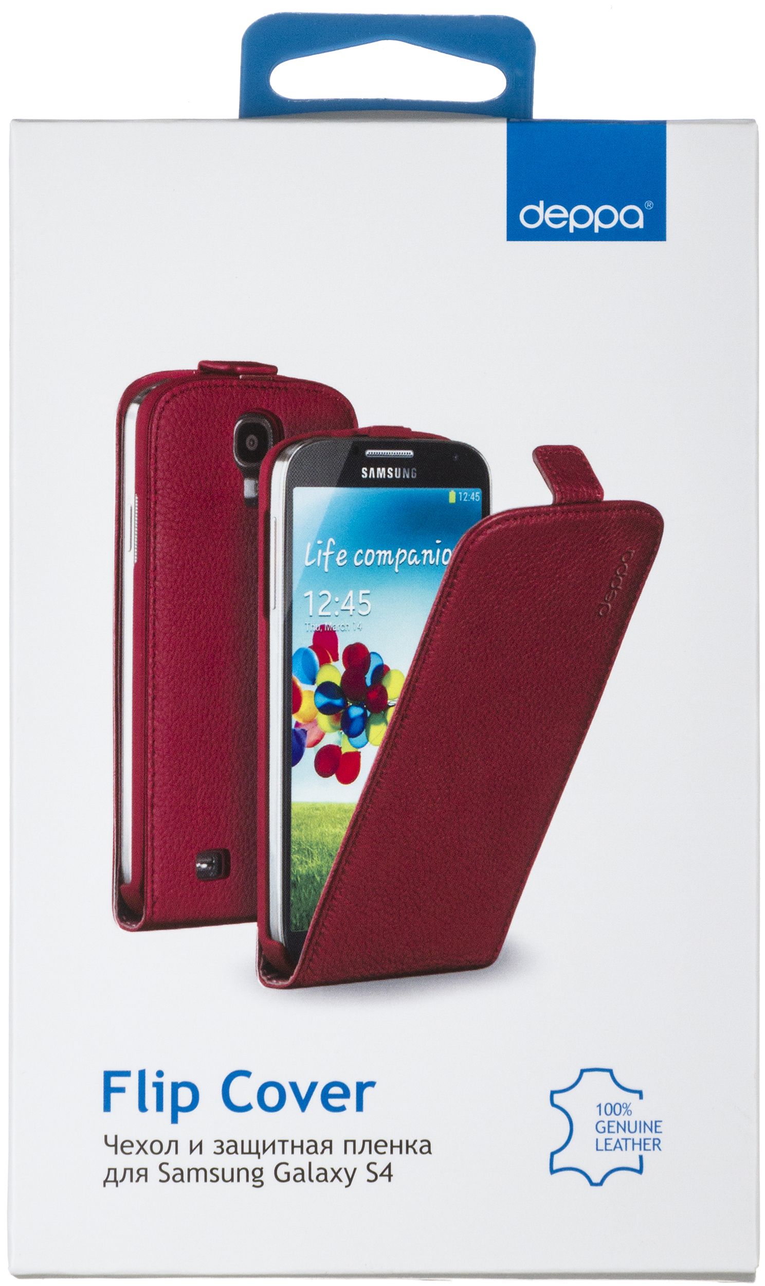 Deppa Чехол Flip Cover для Samsung Galaxy S4 GT-i9500 и защитная пленка
