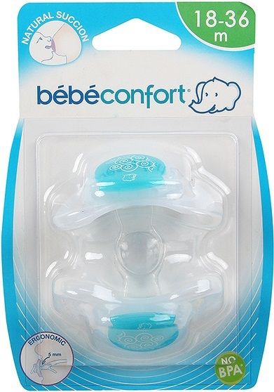 Bebe Confort Пустышки силиконовые Physio Dummies Т3, 18-36 мес.