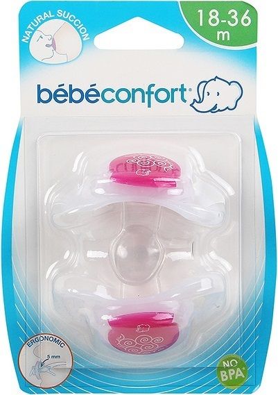 Bebe Confort Пустышки силиконовые Physio Dummies Т3, 18-36 мес.