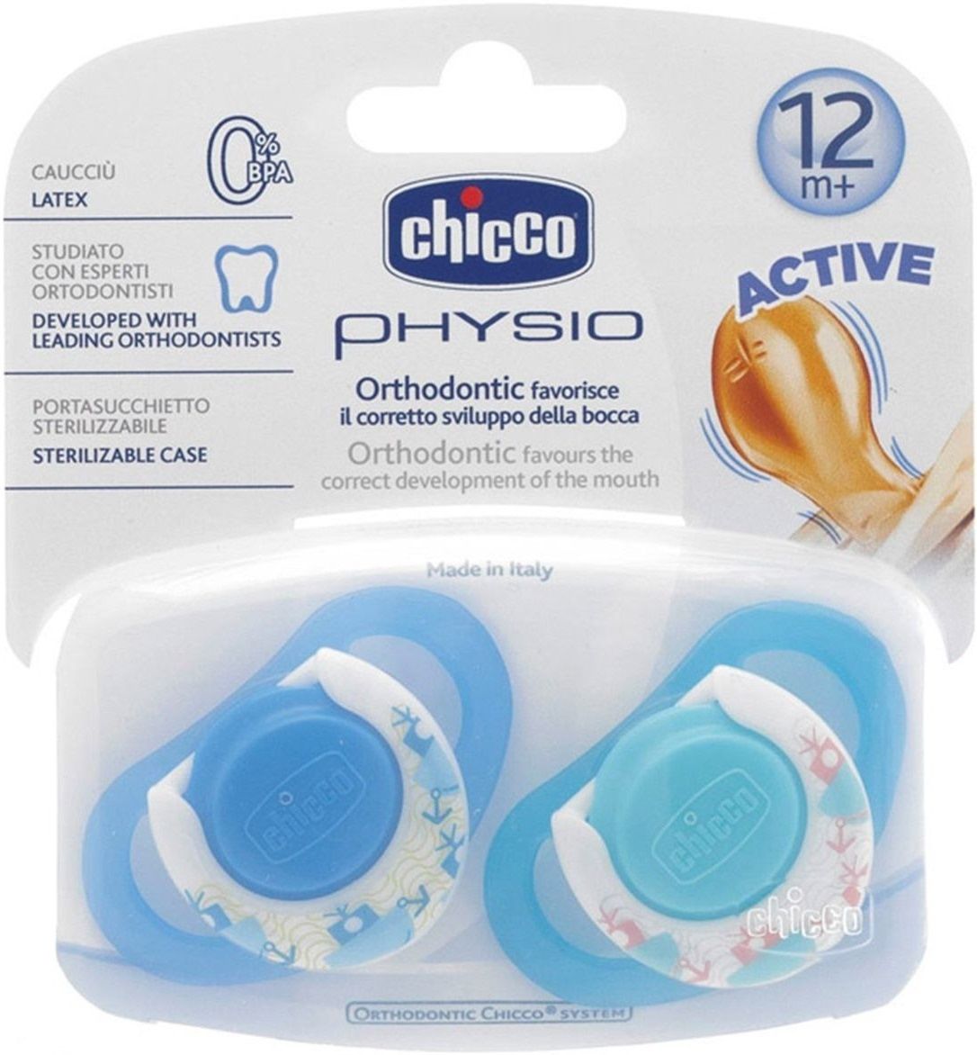 Chicco Пустышка латексная Physio (12 м+)