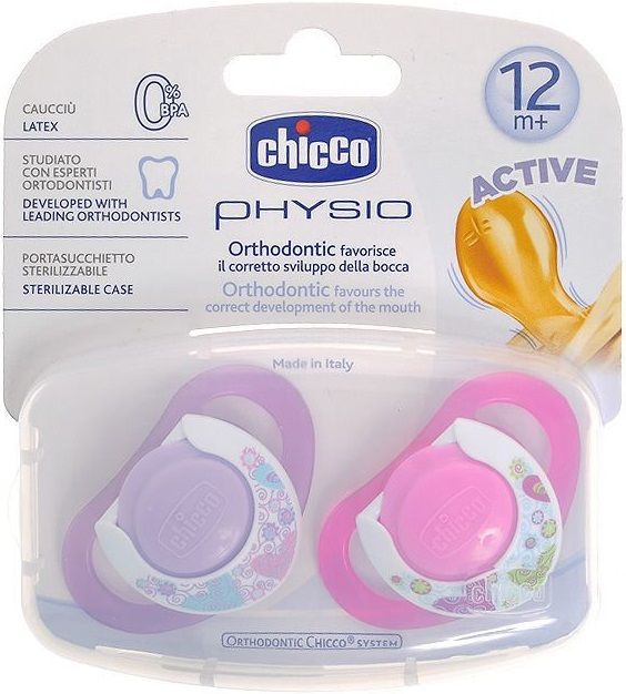 Chicco Пустышка латексная Physio (12 м+)