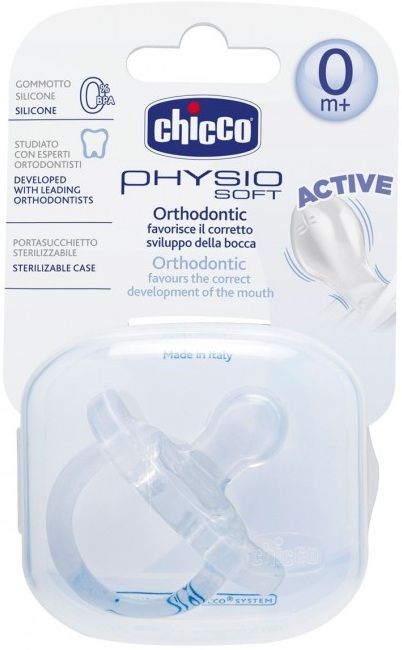 Chicco Пустышка силиконовая Physio Soft (0 м+)