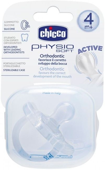 Chicco Пустышка силиконовая Physio Soft (4 м+)