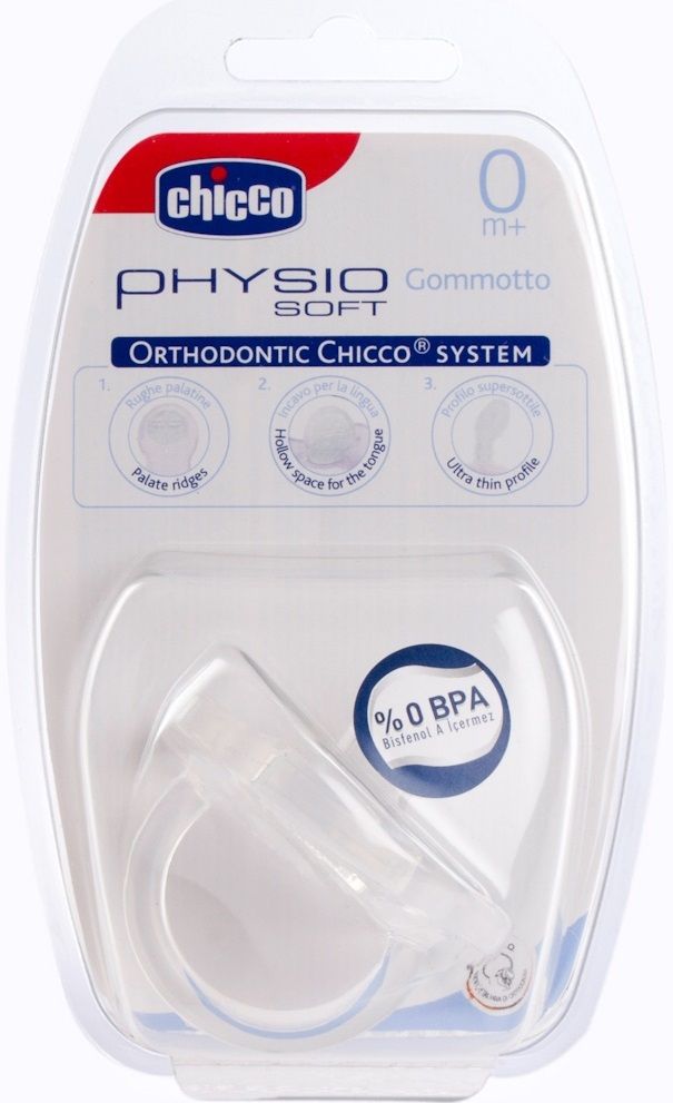 Chicco Пустышка силиконовая Physio (0 м+)