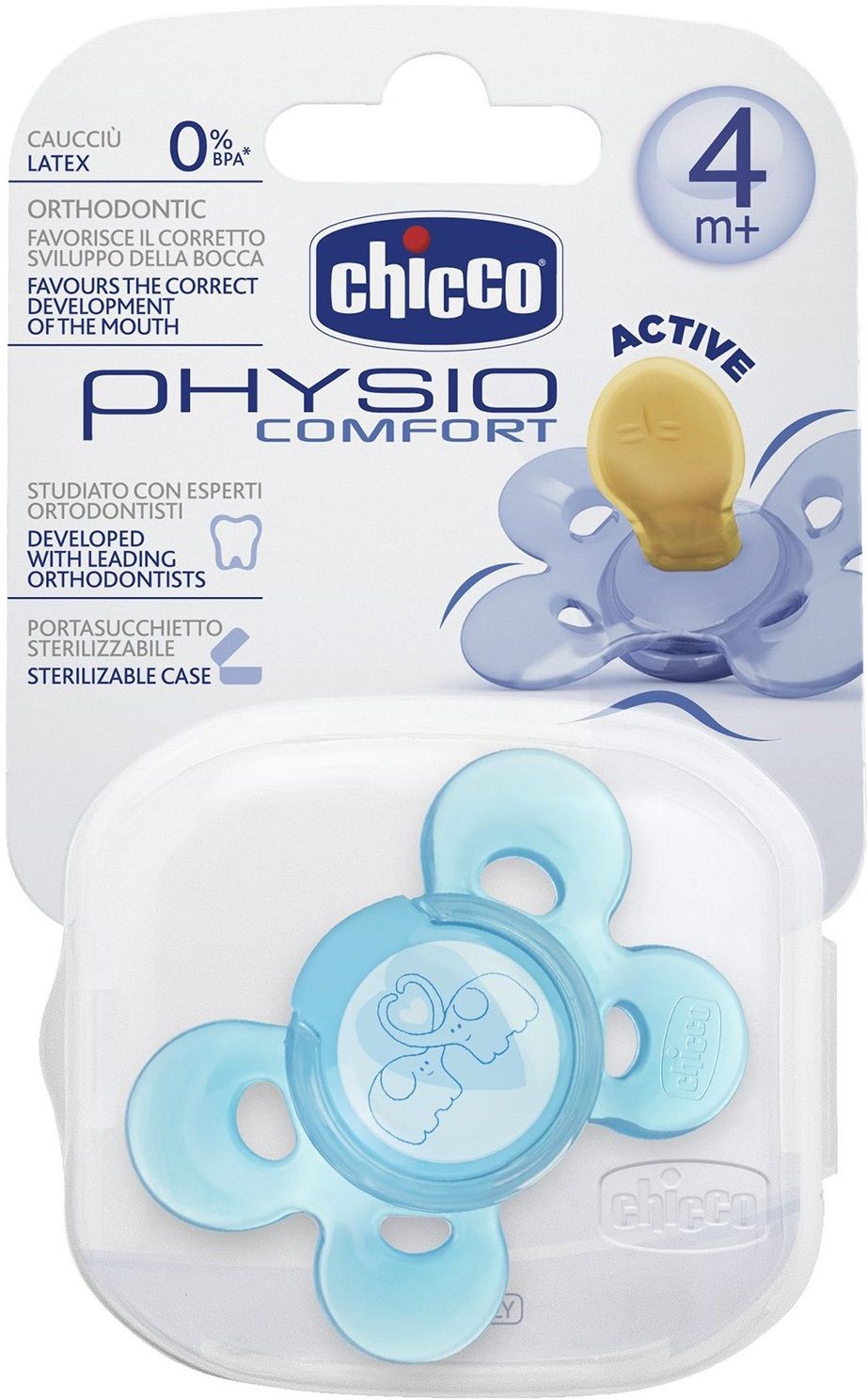 Chicco Пустышка латексная Physio Comfort (4 м+)