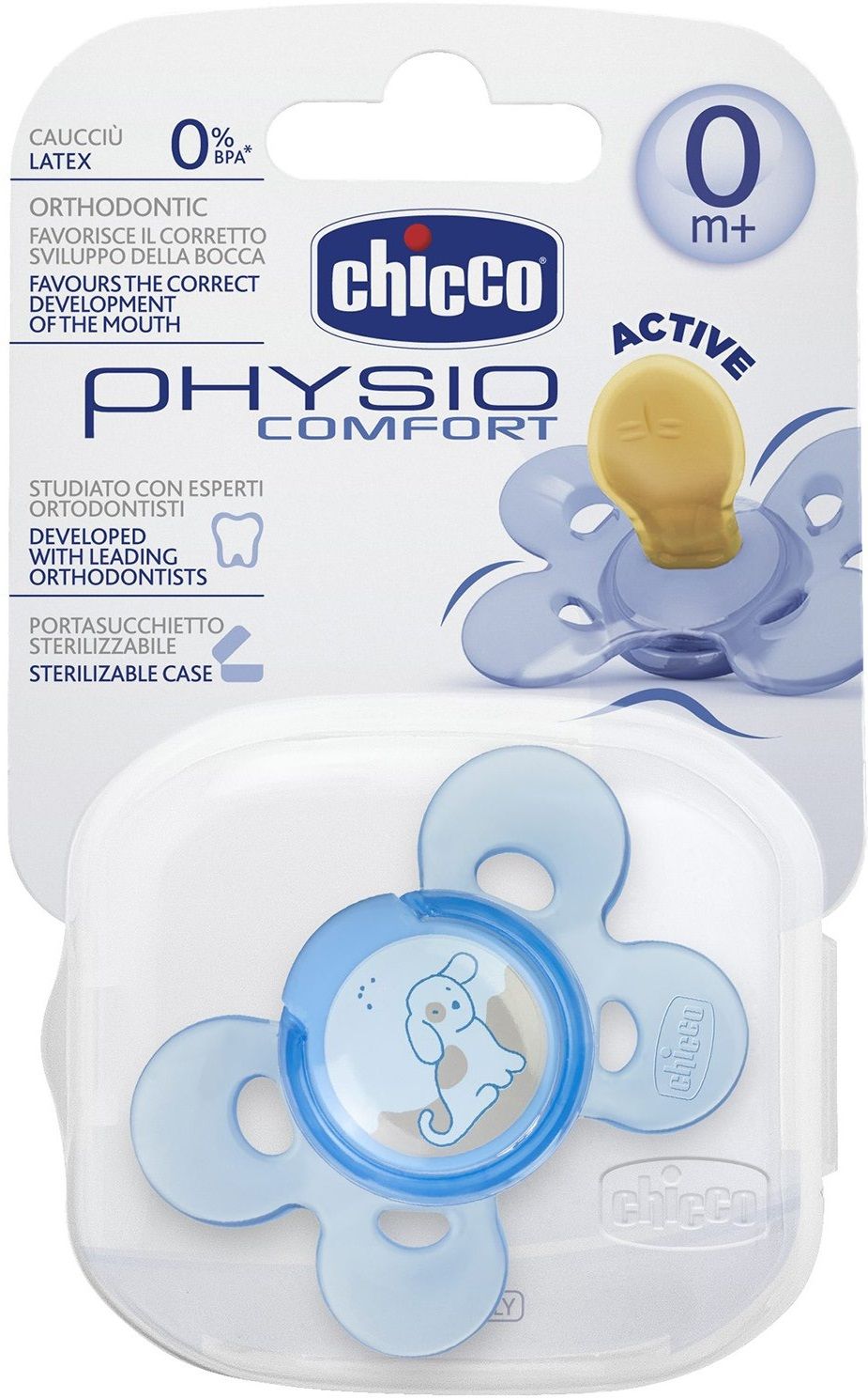 Chicco Пустышка латексная Physio Comfort (0 м+)