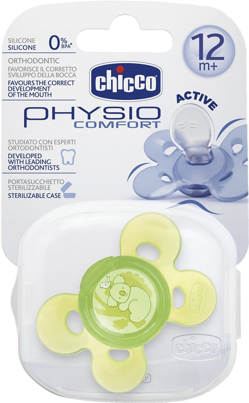 Chicco Пустышка силиконовая Physio Comfort (12 м+)