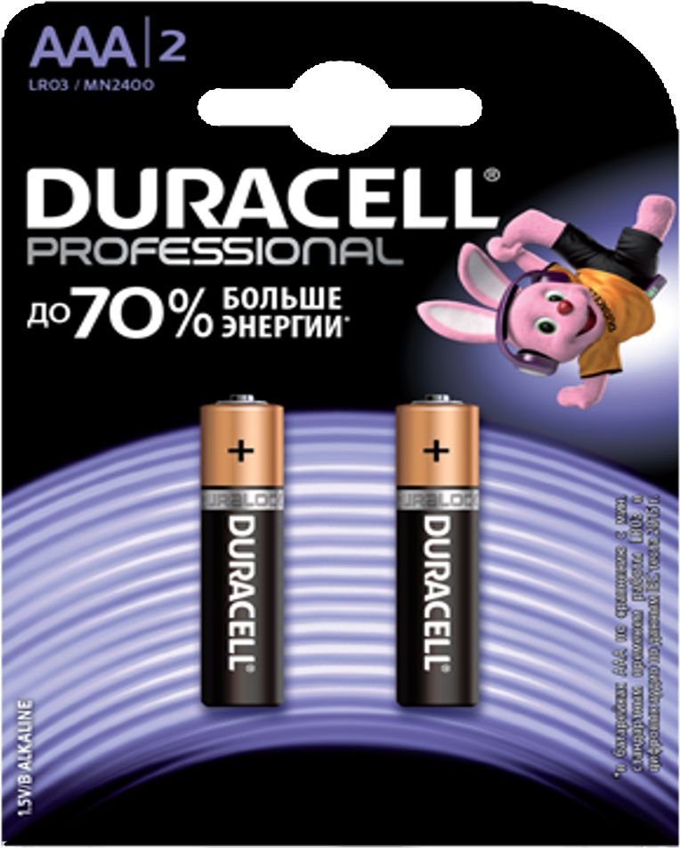 Duracell Батарейки AАA Professional, 2 шт. (LR03-2BL)