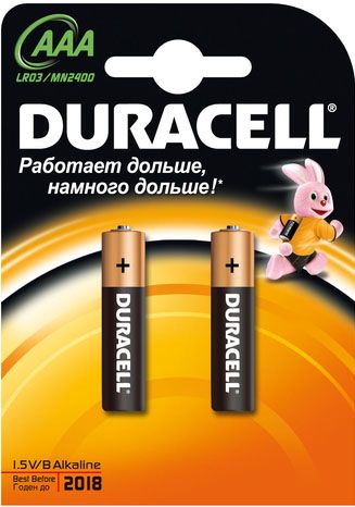 Duracell Батарейки Basic AAА, 2 шт. (LR03-MN2400 B2)