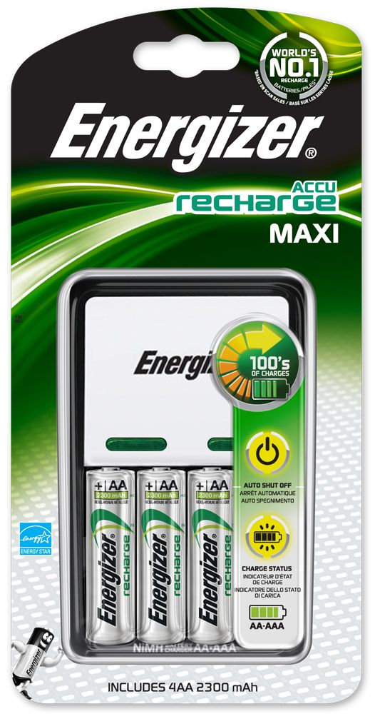 Energizer Зарядное устройство для аккумулятора Maxi Charger + 4 AА 2300 mAh