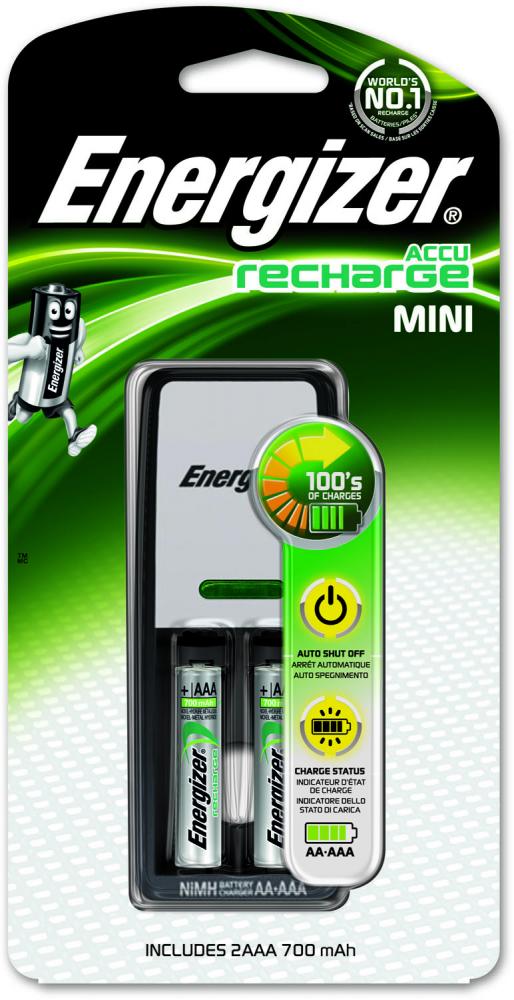 Energizer Зарядное устройство для аккумулятора Mini Charger + 2 AАA 700 mAh