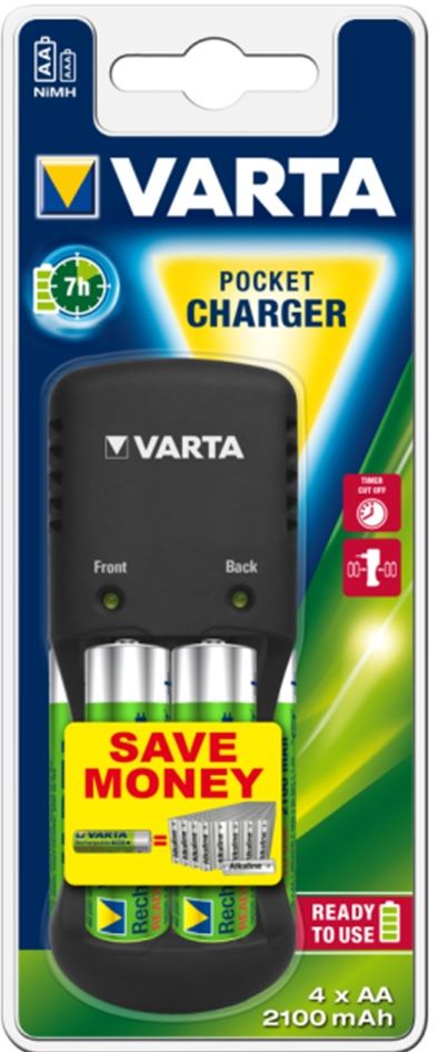 Varta Зарядное устройство Pocket Charger + 4 x 2100 mAh