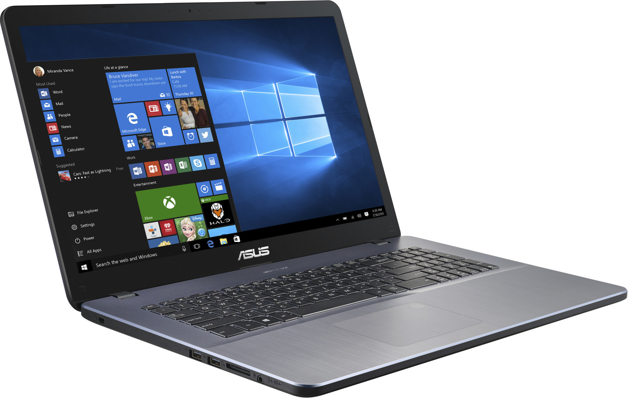 ASUS VivoBook X705UF-GC011T (Intel Core i3 7100U 2400 MHz/17.3"/1920x1080/4GB/1000GB HDD/DVD нет/NVIDIA GeForce MX130/Wi-Fi/Bluetooth/Windows 10 Home) 90NB0IE2-M01240