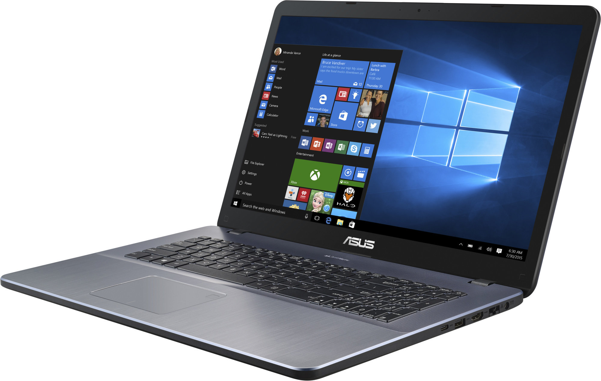 ASUS VivoBook X705UF-GC011T (Intel Core i3 7100U 2400 MHz/17.3"/1920x1080/4GB/1000GB HDD/DVD нет/NVIDIA GeForce MX130/Wi-Fi/Bluetooth/Windows 10 Home) 90NB0IE2-M01240