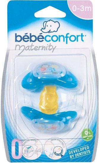 Bebe Confort Пустышки латексные Safe Dummies Т0, 0-3 мес.