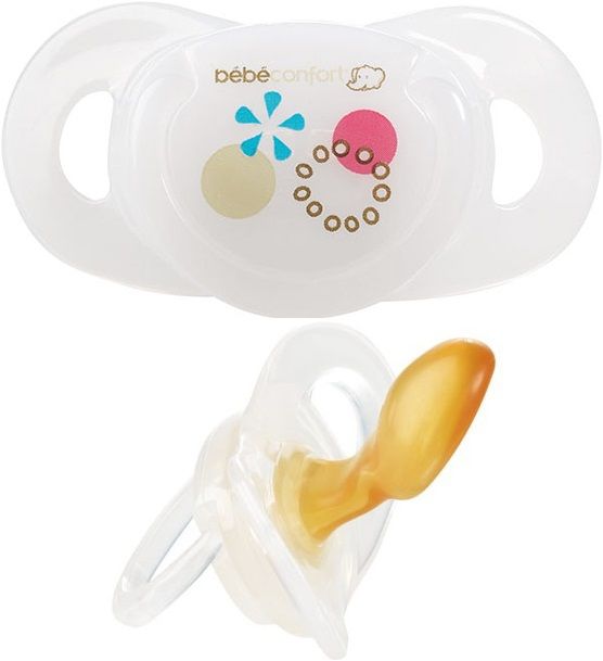 Bebe Confort Пустышки латексные Safe Dummies Т0, 0-3 мес.