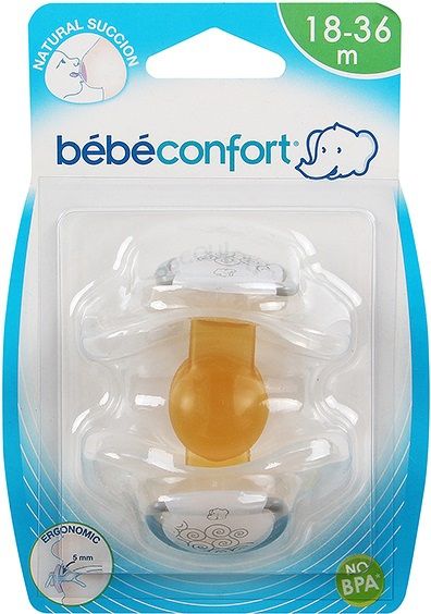 Bebe Confort Пустышки латексные Physio Dummies  Т3, 18-36 мес.