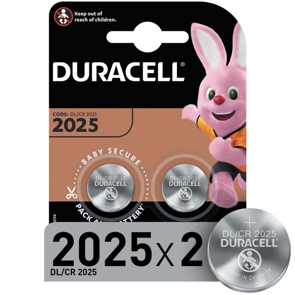 Duracell Батарейки CR2025-2BL, 2 шт.