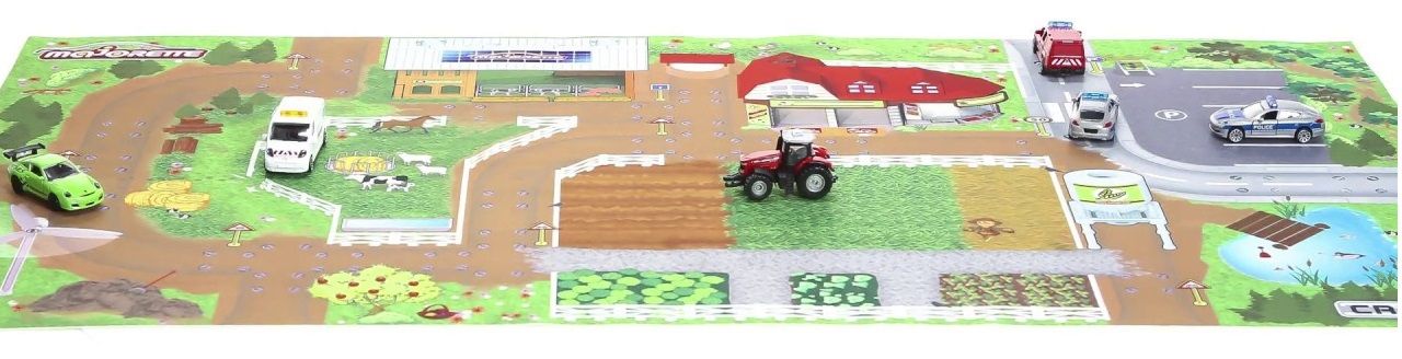 Majorette Игровой набор "Коврик Creatix Farm", 1 машинка