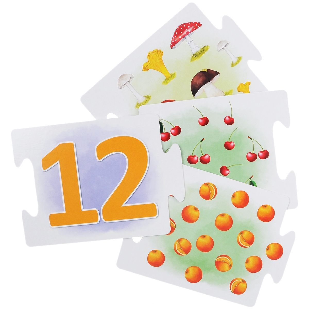 Робинс Настольная игра "Карточки-пазлы. Цифры и счет"