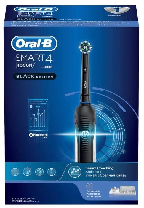 Braun Электрическая зубная щетка Oral-B Smart 4 4000N Black edition