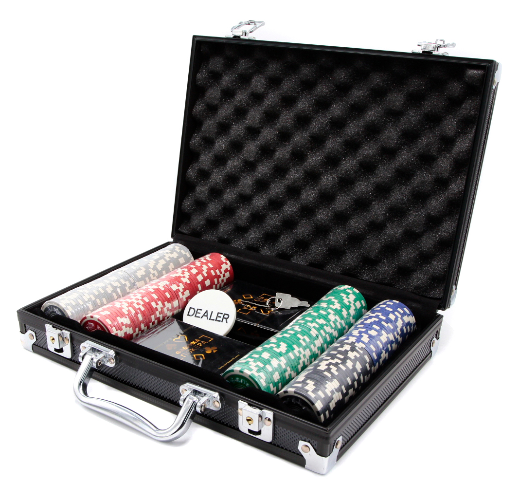 Фабрика Покера Набор из 200 фишек для покера с номиналом в кейсе