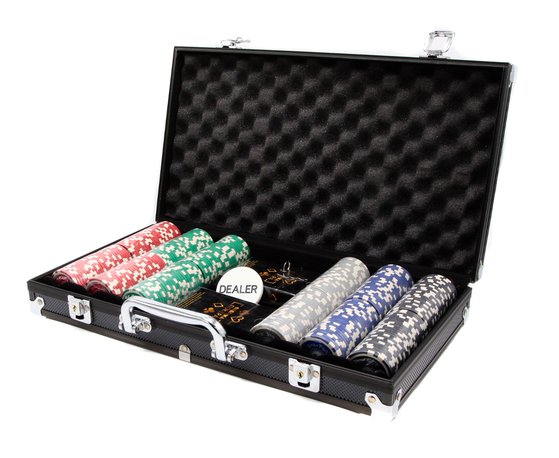 Фабрика Покера Набор из 300 фишек для покера с номиналом в кейсе